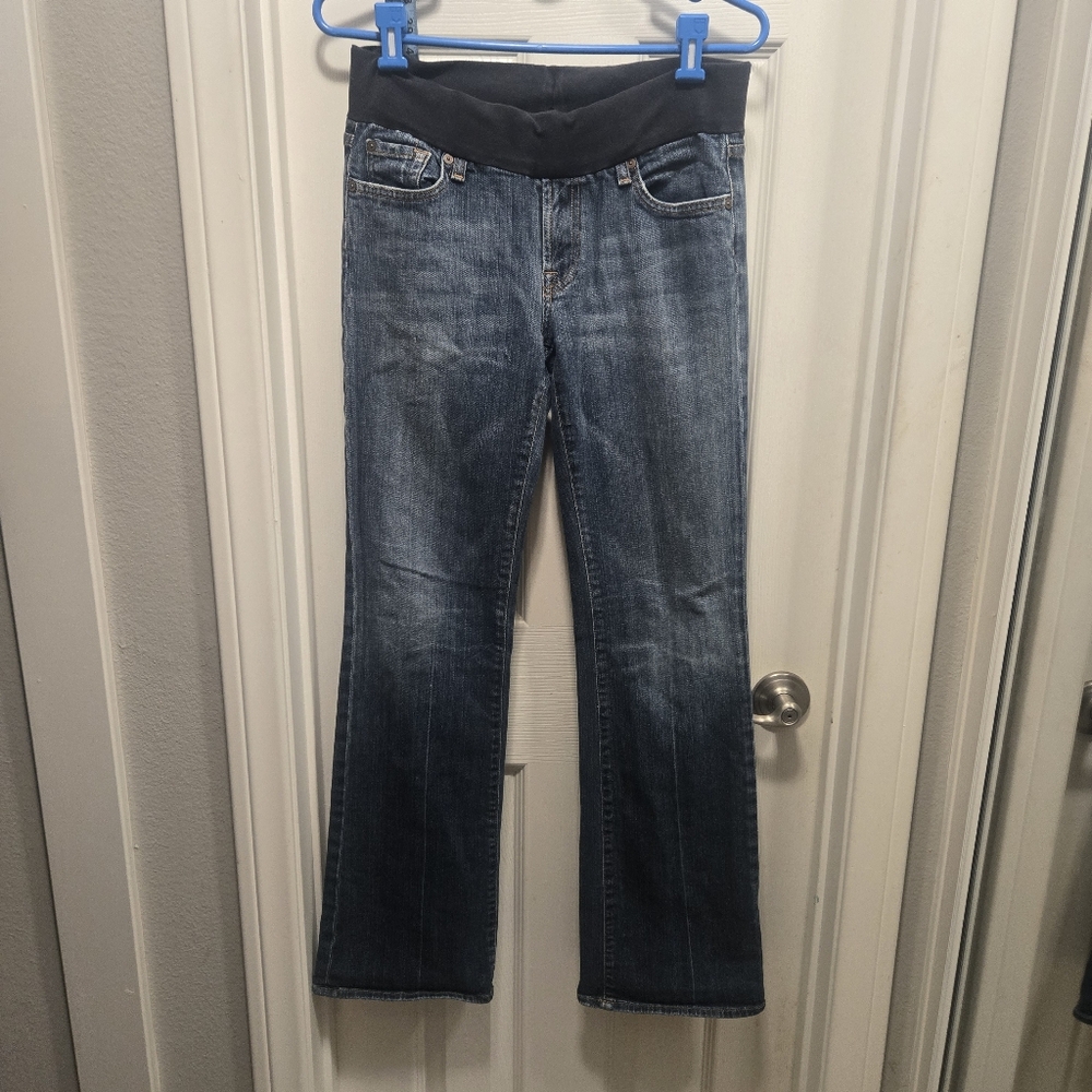 A Pea In The Pod 7 For All Mankind Bootcut Secret Fit Belly Maternity Size 30